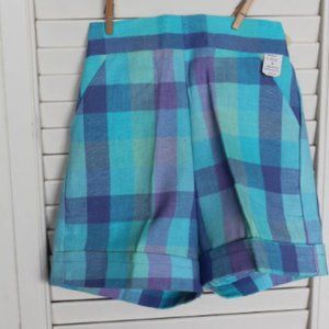 Vintage girls madras plaid shorts - old stock never worn size 5